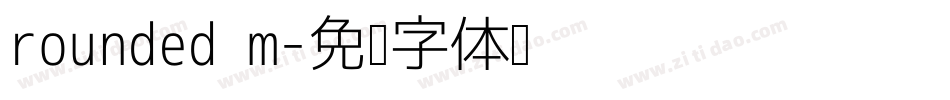 rounded m字体转换